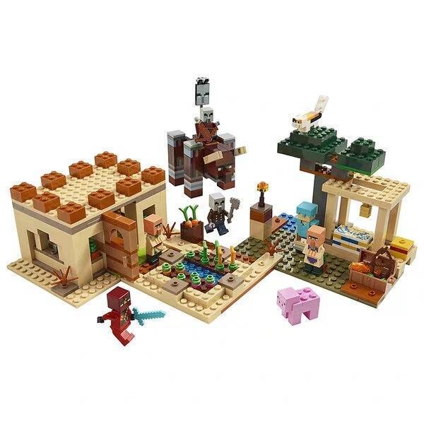 Blocos de Montar Vila Minecraft estilo LEGO – 580 Peças