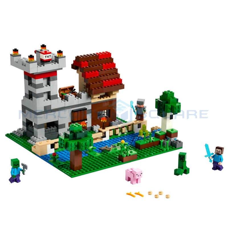 Blocos de Montar Minecraft Ataque Zumbi estilo LEGO – 564pcs