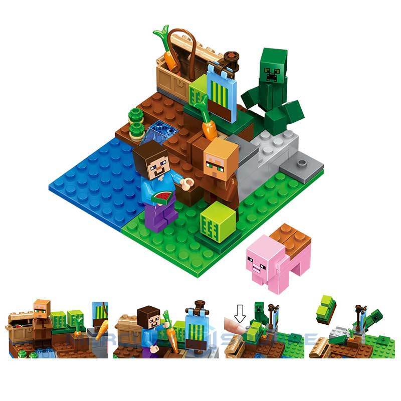 Blocos de Montar Minecraft 4 em 1 estilo LEGO – 354 Peças