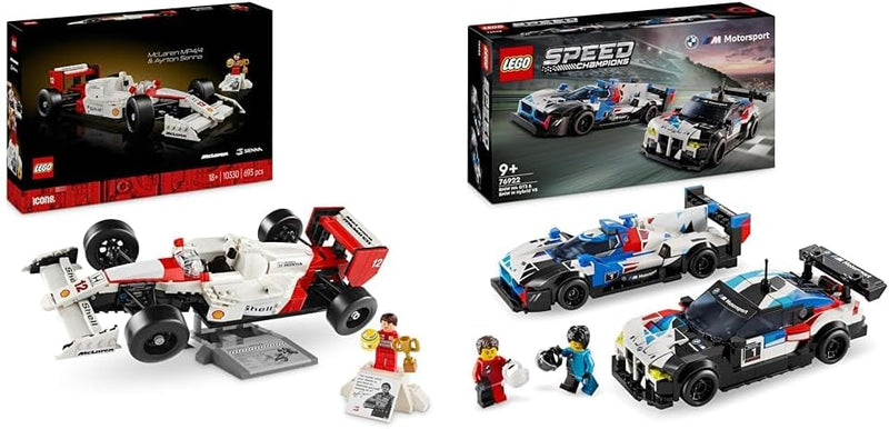 LEGO 10330 Conjunto de veículos Icons McLaren MP4/4 e Ayrton Senna, Corrida F1