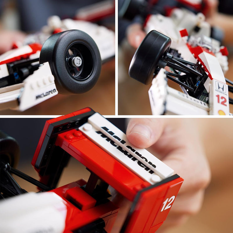 LEGO 10330 Conjunto de veículos Icons McLaren MP4/4 e Ayrton Senna, Corrida F1