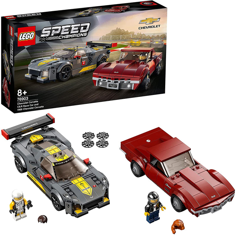 LEGO 76903 - Carro de corrida Chevrolet Corvette C8.R dos campeões da velocidade