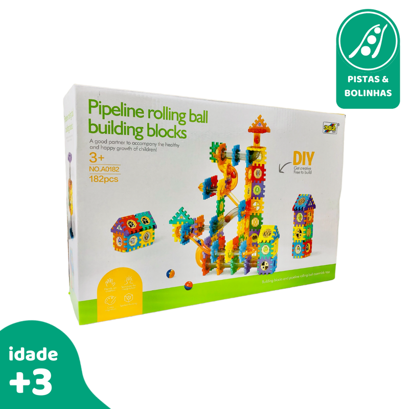 Pipeline Rolling Ball Building Blocks  182pcs