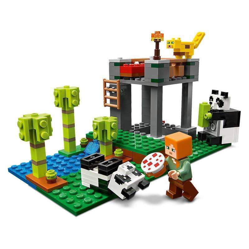 Blocos de Montar Minecraft estilo Lego Alex e os Pandas – 210 Peças – Frete Grátis