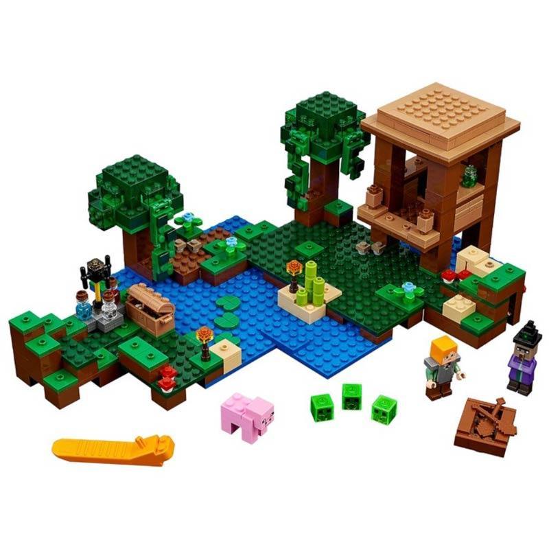 Blocos de Montar Minecraft estilo Lego Alex e a Cabana da Bruxa – 508 peças – Frete Grátis