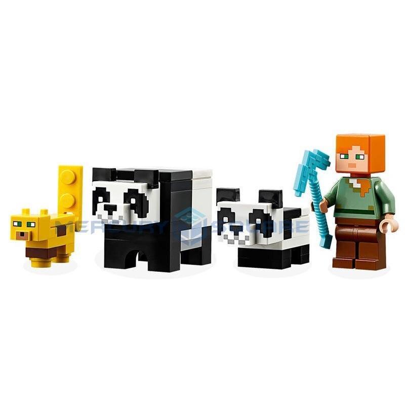 Blocos de Montar Minecraft estilo Lego Alex e os Pandas – 210 Peças – Frete Grátis