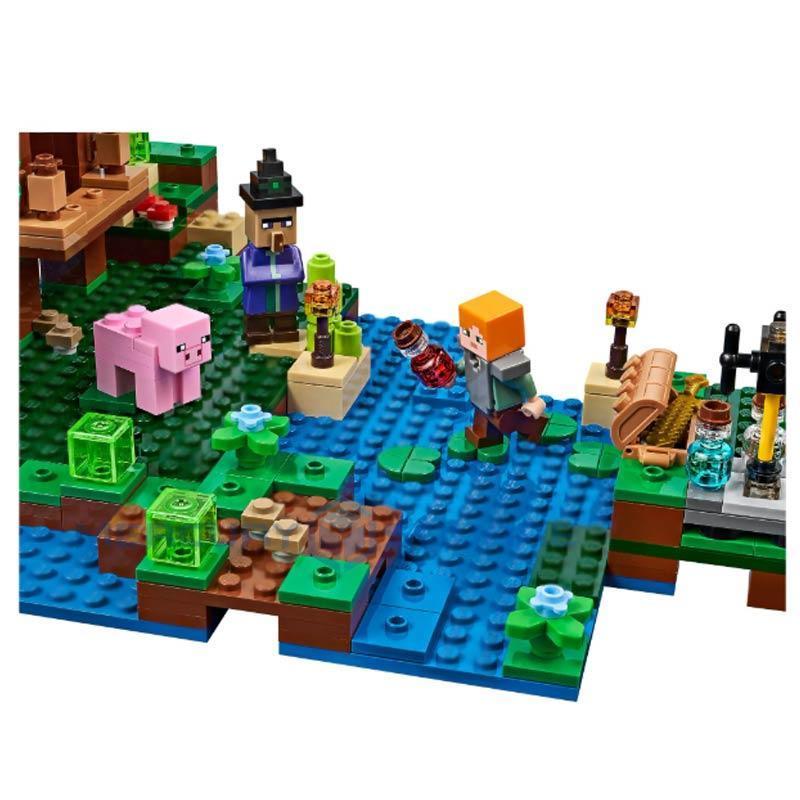 Blocos de Montar Minecraft estilo Lego Alex e a Cabana da Bruxa – 508 peças – Frete Grátis