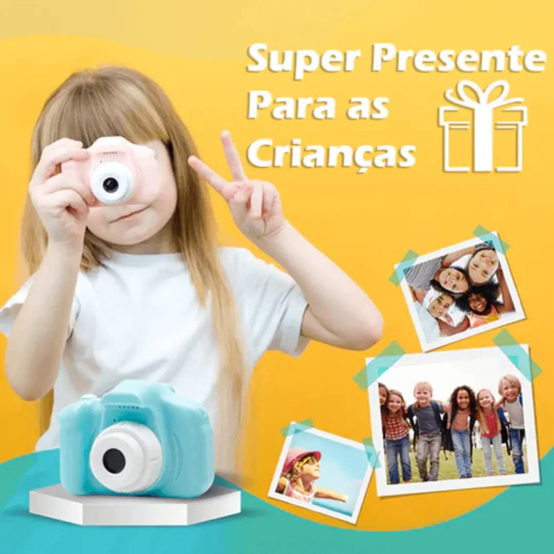 Kit Câmera Digital Infantil - Criativa Kids - Acompanha Cartão de Memória 32GB de Graça!