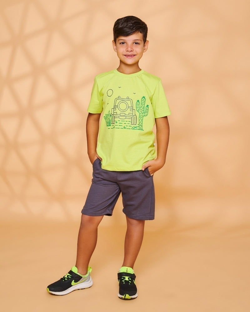 Conjunto Infantil Masculino Cactos Verde