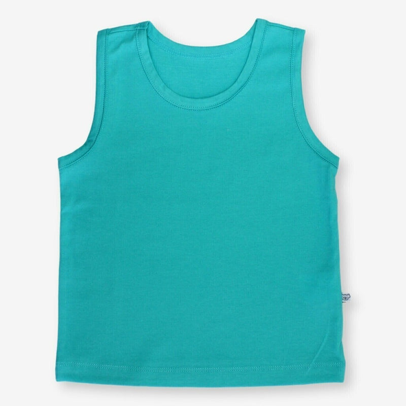 Camiseta infantil malha regata - Azul Tiffany