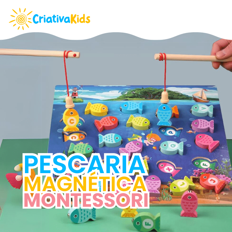 Pescaria magnética montessori - Criativa Kids